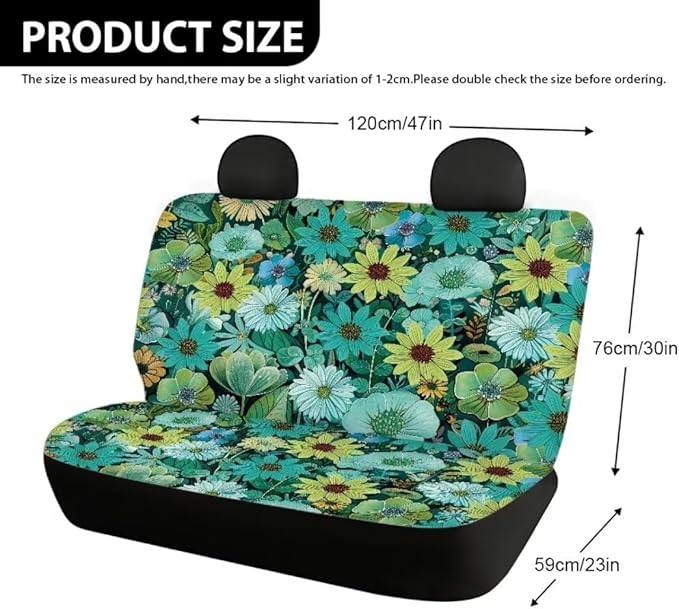 Green Flower Car Seat Covers for Women
