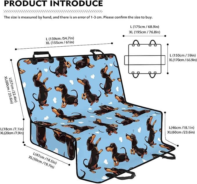 AFPANQZ Dachshund Design Dog Cat Seat Buckets