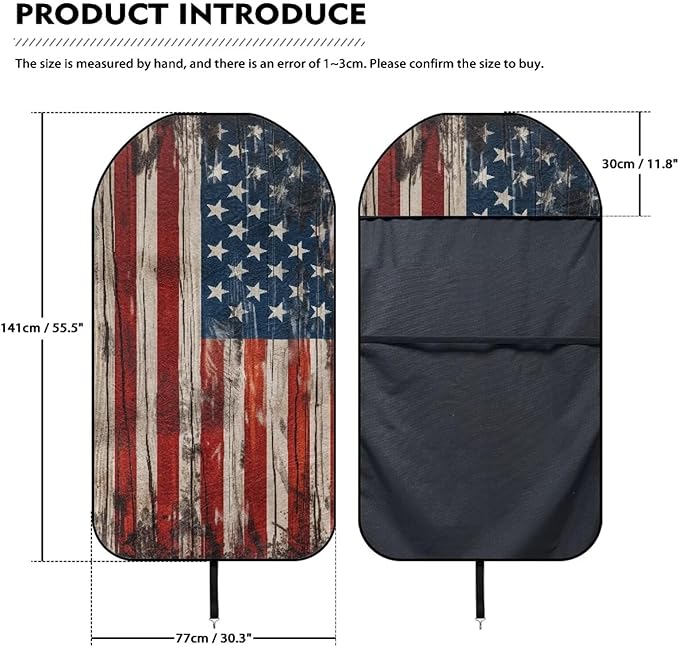 USA Flag Waterproof Towel Car Seat Cover Anti-Slip Bucket Seat Protector Washable Car Accessories Decro Universal Seat Cover for Car