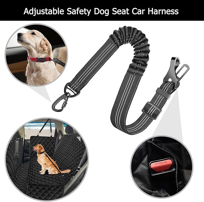 ELEGX 70" Wx94 L Oversized Dog Car Seat Cover 200 Lbs 600D Heavy