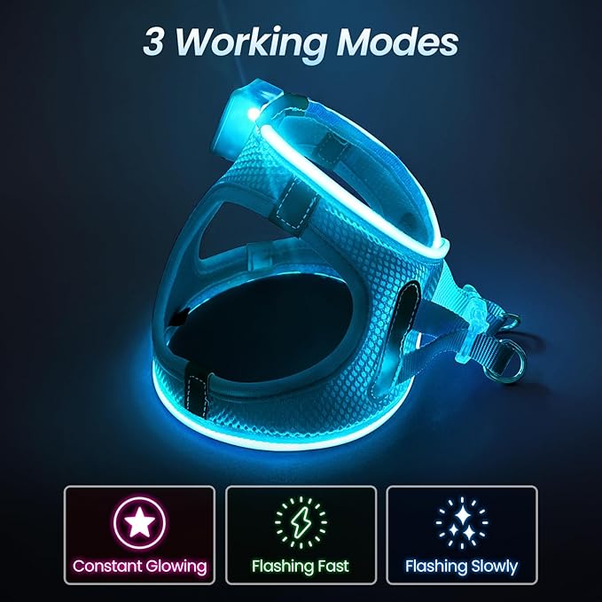 PcEoTllar Light Up Dog Harness