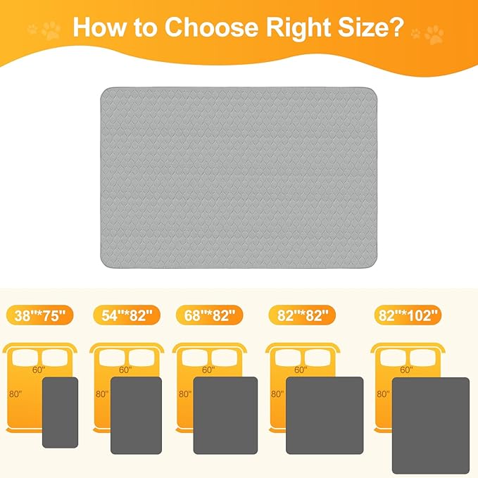 2 Pack Waterproof Dog Bed Cover Blanket Non Slip Couch Cover for Pets Large Dog Cat Kids Children Sofa Furniture Protector(82"×82"