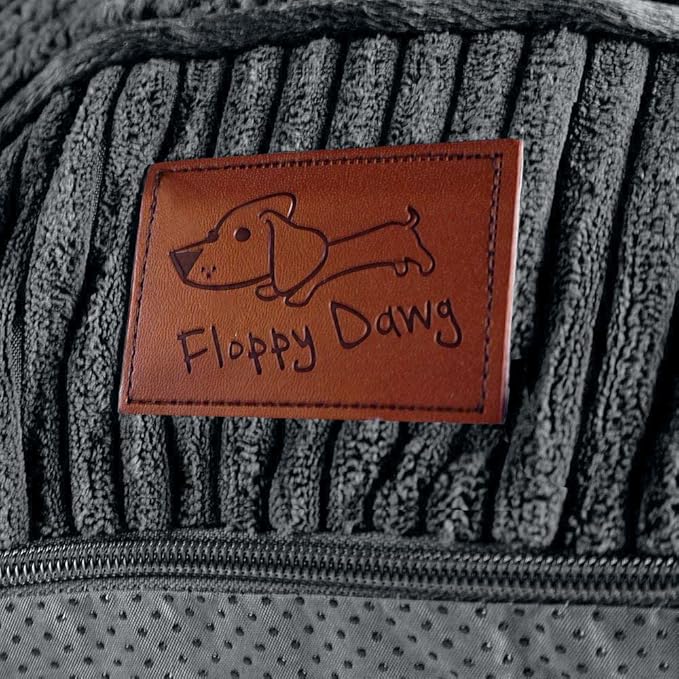 Floppy Dawg Universal Round Dog Bed Replacement Cover. 43W. Gray