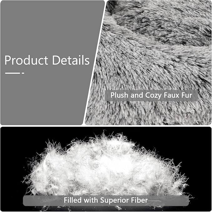 Solution4Patio Donut Small Pet Bed 23.62" Dia 3.15" H, #B607B00