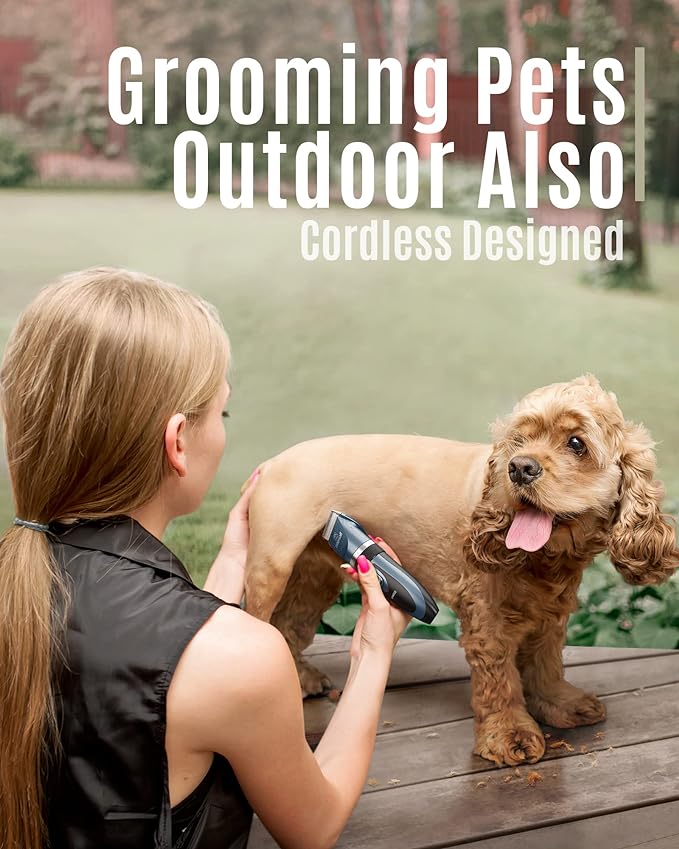 oneisall Dog Shaver Clippers Low Noise Rechargeable Cordless