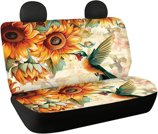 Tupalatus 2 Pack Car Back Seat Covers Durable Anti Dirty Auto Bench Seat Protector Pet Dog Seat Cushion Car Interior Decor