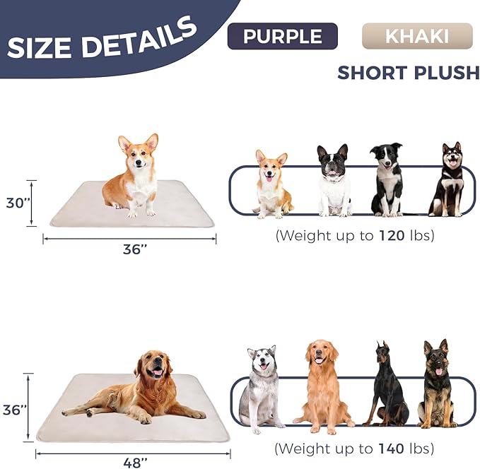 suddus 2 Pack Dog Blanket for Couch Protection Washable Travel(48"X36")