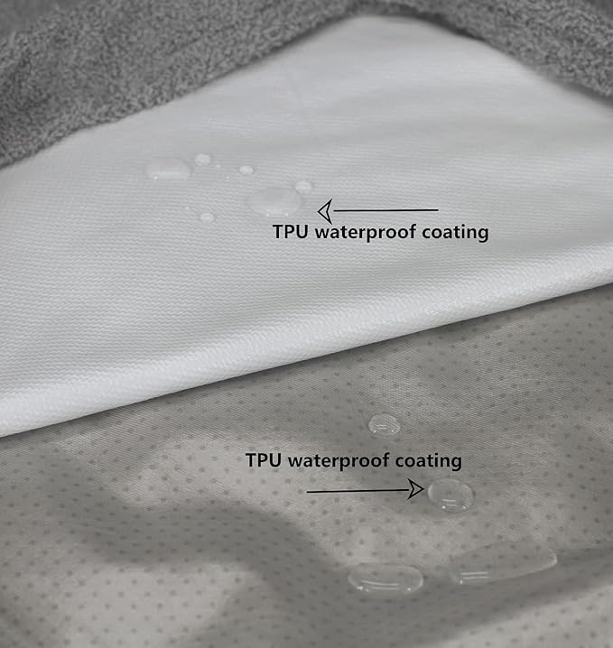 Waterproof Round Dog Bed Cover with Zipper Faux 24 Inch