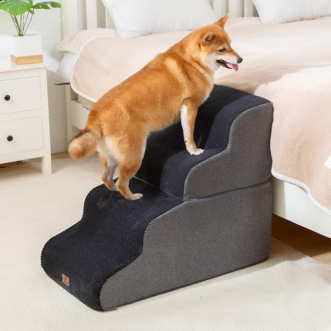 Pettycare Dog Stairs Ramp for High Beds and Couch 4 Steps,