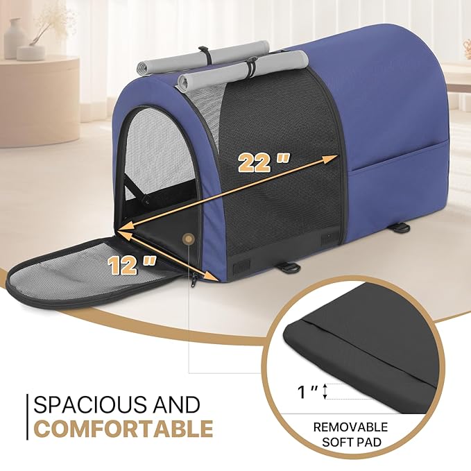 MoNiBloom Double Dog Stroller with Detachable Carrier Bags Large 4 Wheels Foldable Jogger for Small and Medium Dog Cats