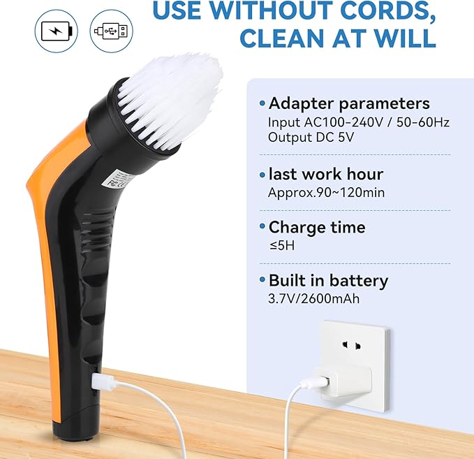 hygger IPX8 Electric Aquarium Cleaning Brushes 6 Replaceable 2 Speeds