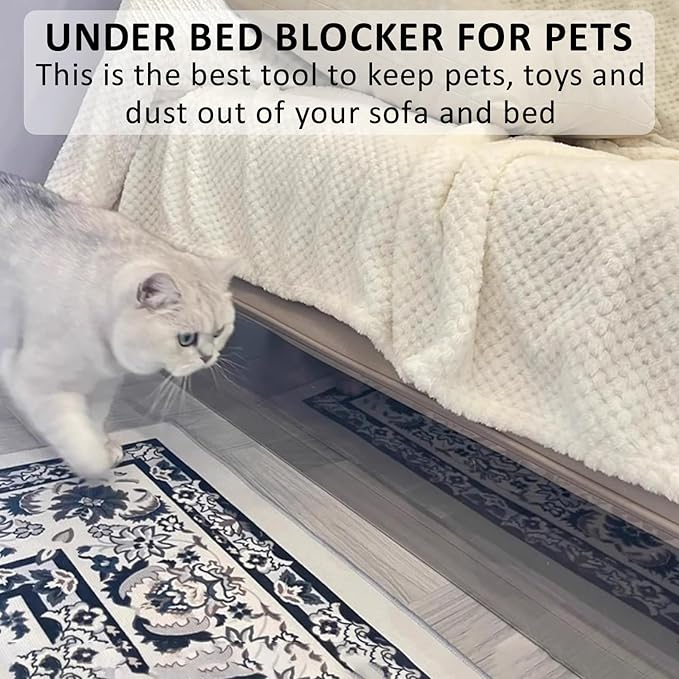 8 Pack Under Couch Blocker for Pets 3.14" High