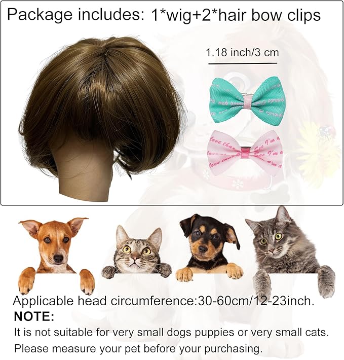 Funny Dog Wig Pet Costumes