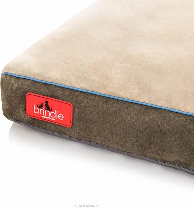 BRINDLE Khaki Shredded Memory Foam Pet Bed