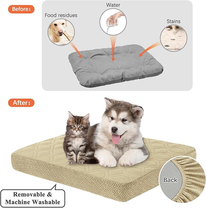 Dog Bed Covers Replacement Washable 40Lx50Wx6H Inches