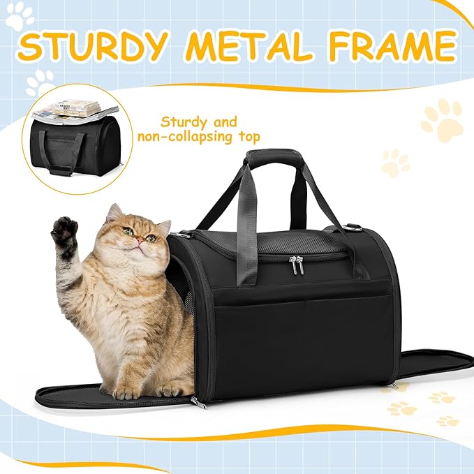 Cat Carrier Soft 20lbs, Collapsible