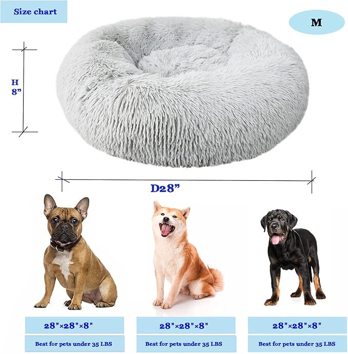 nononfish Dog Beds for Medium Dogs Washable,28 inches 45 lbs