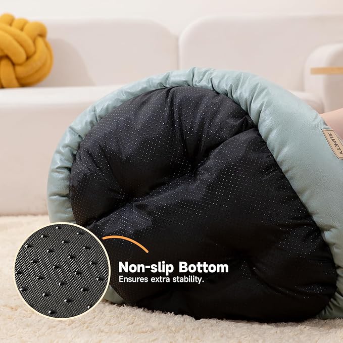Jiupety Cute Round Dog Beds for Small Dogs 24in Puppy 24lbs, Washable