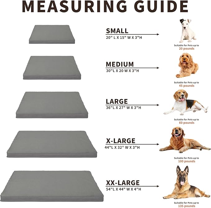 Easy-Going Dog Bed for Large Dogs (54x44x4 in,