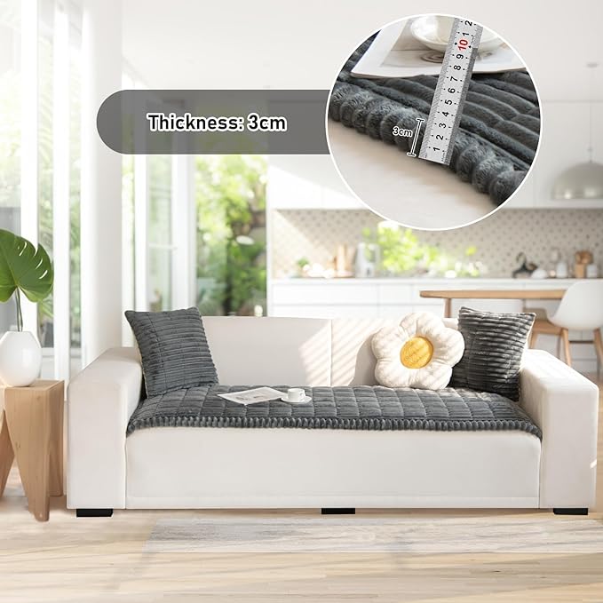 LiveGo Fuzzy Couch Covers for Pets 70x210 cm/27.6x82.7