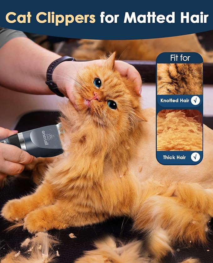 oneisall Cat Clippers for Matted Hair 2 Speed