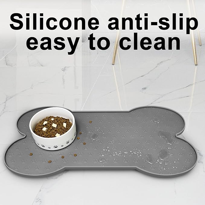 Dog Food Mat Anti-Slip Silicone Dog Bowl Mat