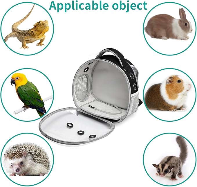 Portable Travel pet Backpack Carrier Hamster Bag Guinea