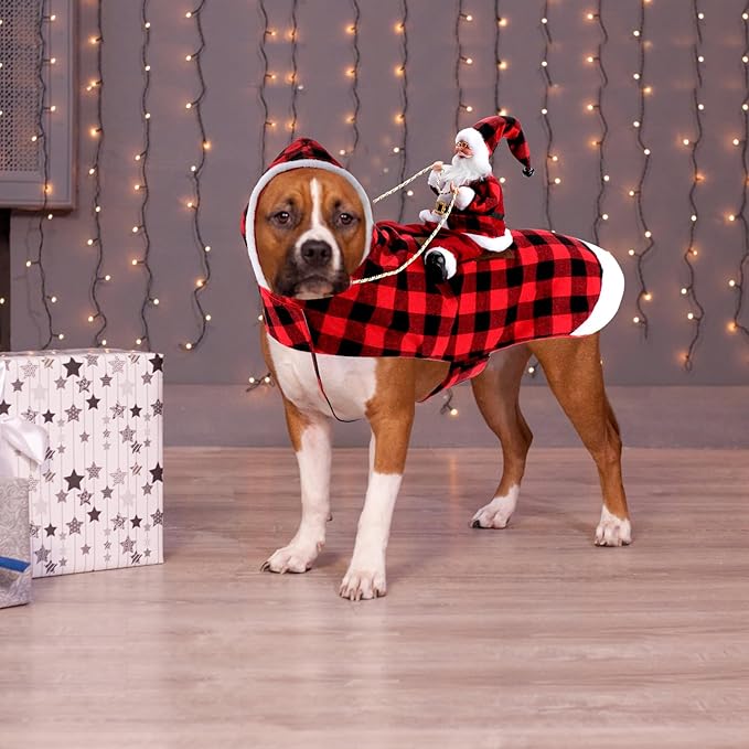 BWOGUE Santa Dog Costume Christmas Pet Clothes Santa