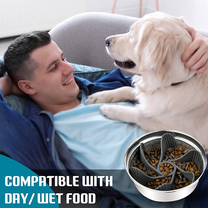 Slow Feeder Insert for Small Medium Large Breed Dog Bowl 18 Octopus