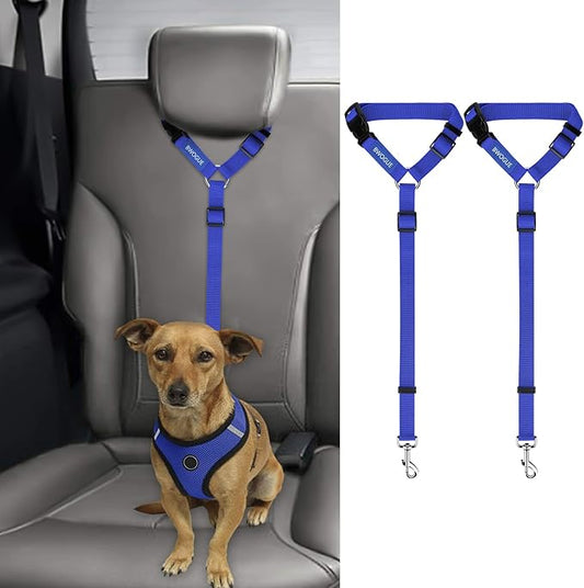 BWOGUE 2 Packs Dog Cat Safety Seat Belt