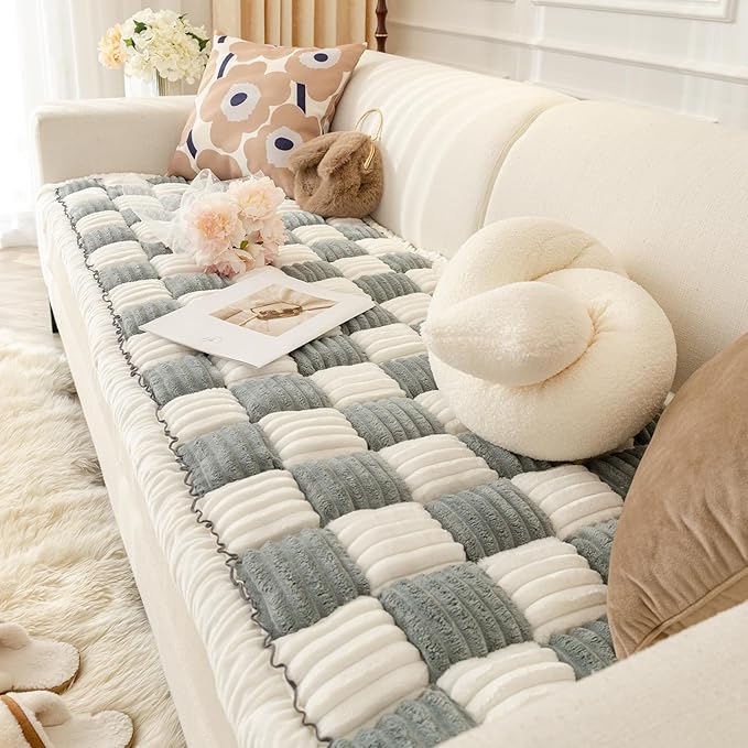 Pet Couch Cover for Sofa (27x82inch, Blue-Grey)