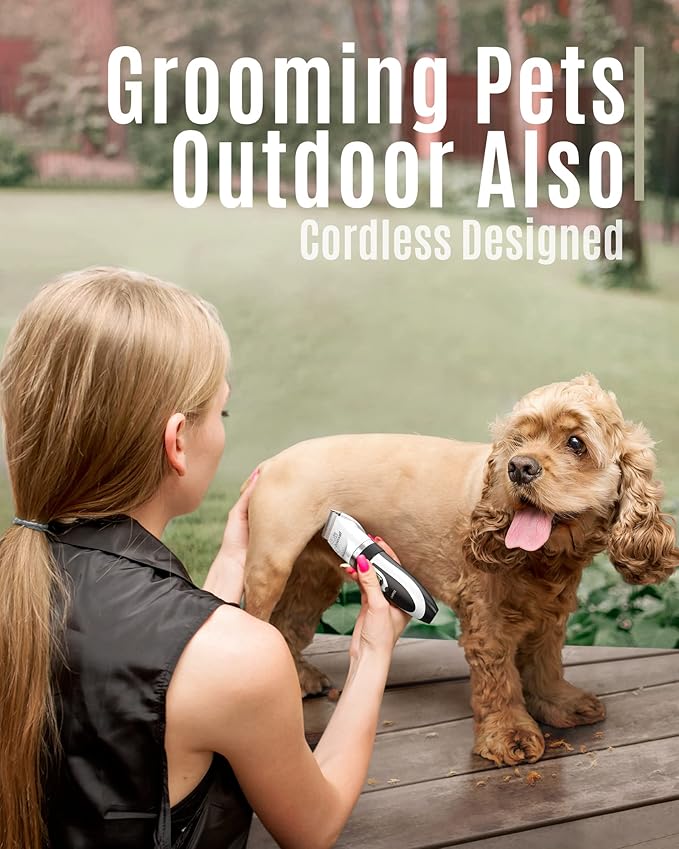 oneisall Dog Shaver Clippers Low Noise Rechargeable Cordless