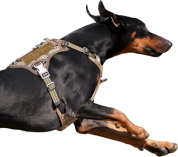 BUMBIN Tactical Dog Harness for Large Dogs No Pull