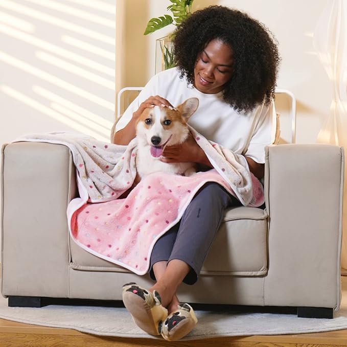 1 Pack 6 Blankets Dog Cat Soft Fluffy Large(41"x31")