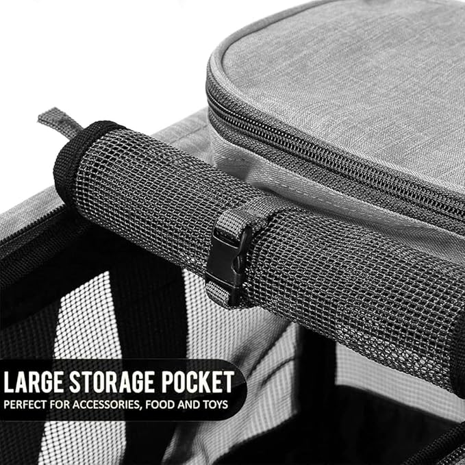 Kit Foldable Travel Bag for Small Pet Carrier with 2 Travel Water Bowl for Dogs