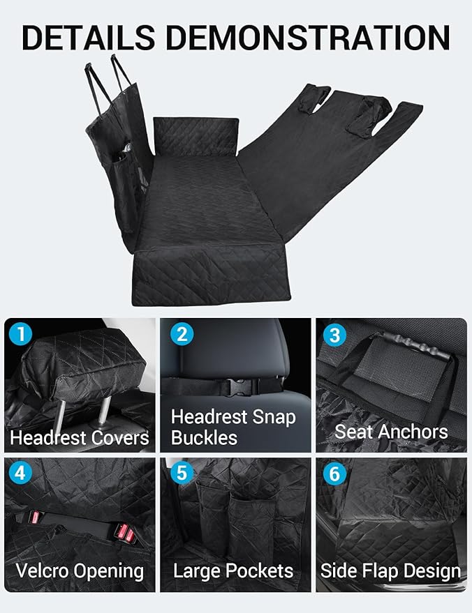 Proadsy 2024 Upgrade Dog Car Seat Cover Custom 2016-2024 Toyota