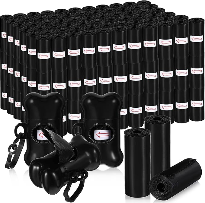 3000 Count Dog Poop Bags Pet Waste Bags for Poop with 3 Dog Poop Bag Dispenser Doggie Poop Bags for Home Outdoor Puppy Walking and Travel 12 x 8.6 Inch