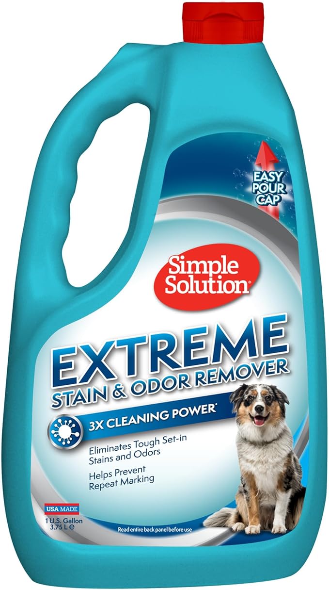 Simple Solution Extreme Pet Stain and Odor Remover 3X Pro-Bacteria 1 Gallon 128 Fl 1)