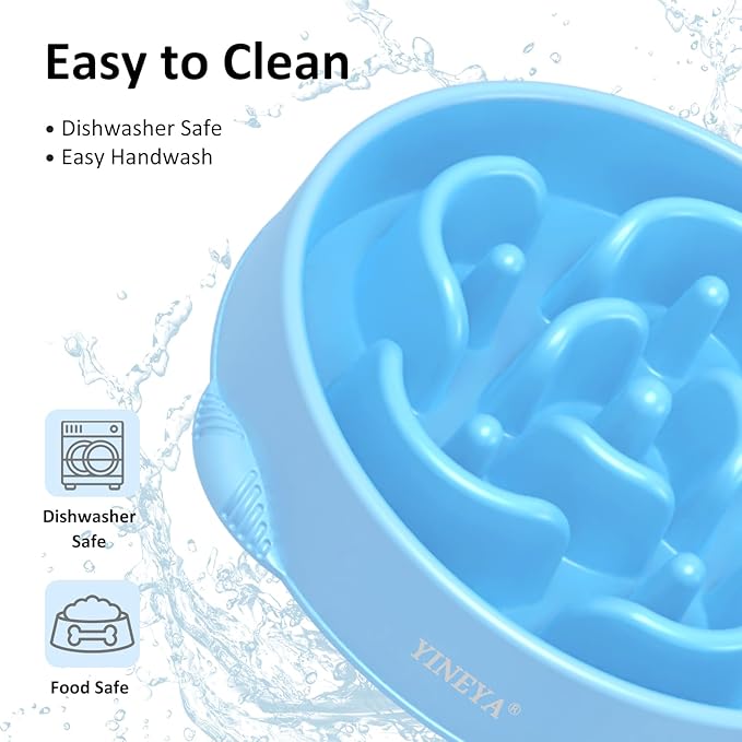 4 Cups Pet Food Bowls for Large Dogs 2Pcs Light