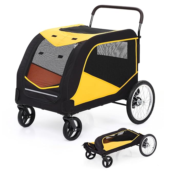 Gyabnw 4 Wheel Dog Stroller for Large Pet