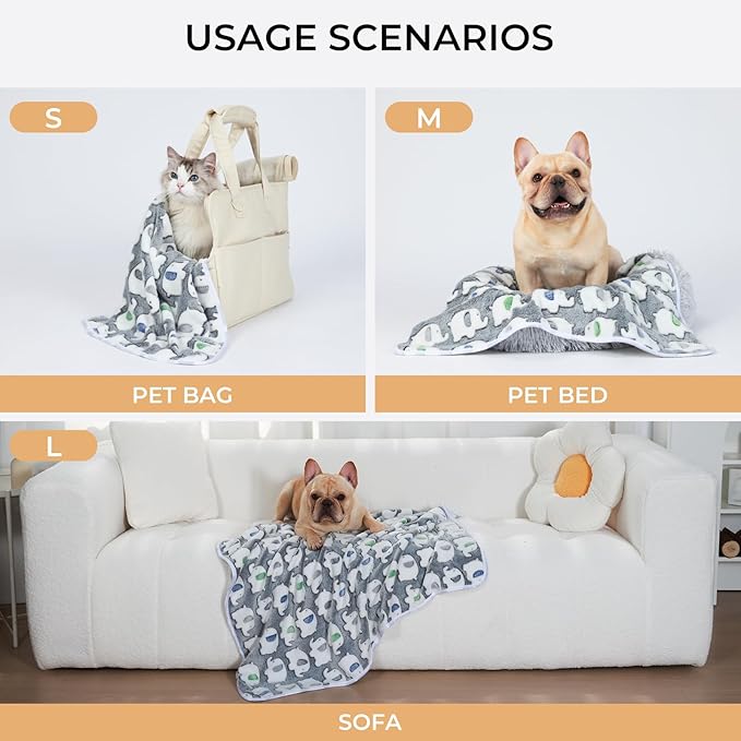 1 Pack 3 Blankets Super Soft Fluffy Premium Medium(30x20 inch)