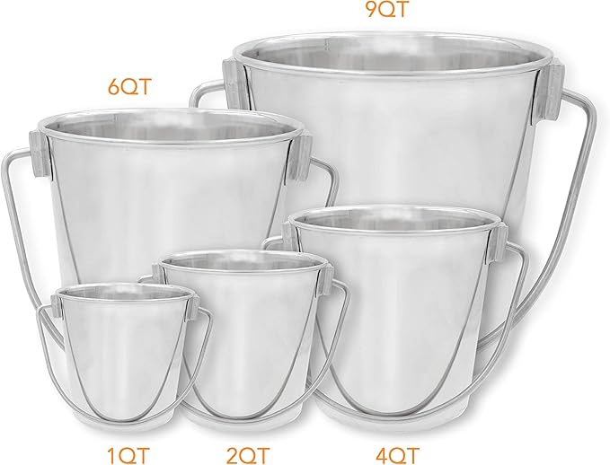 Heavy Duty Pail with Contoured Handle 2-Quart (HDP-2)