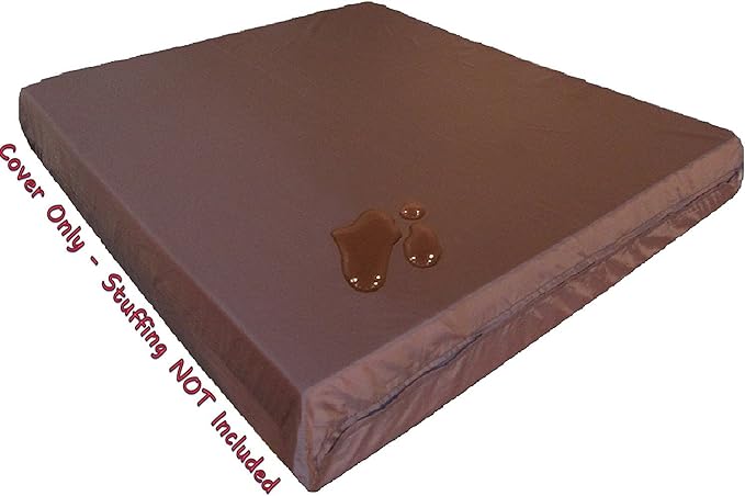 Dogbed4less 1 Pack Internal Duvet Case Waterproof Zipper Dog Bed Cover for Medium Large 37"x27"X4" Memory Foam Pad Pet Bed 41"X31" FLAT