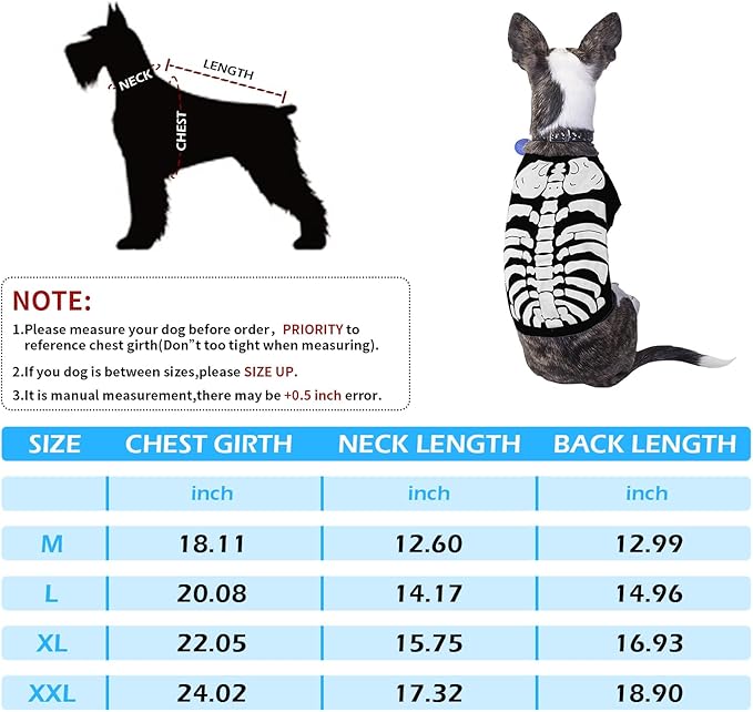 Halloween Skeleton Costumes for Pets Dogs Cats Funny Pets Kitten Puppies Dress Up Apparel Clothes (Skeleton
