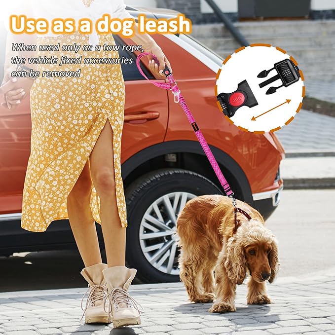 Removable Dog Seat Belts Harness for Car 3 in 1 Pet 2PCS and