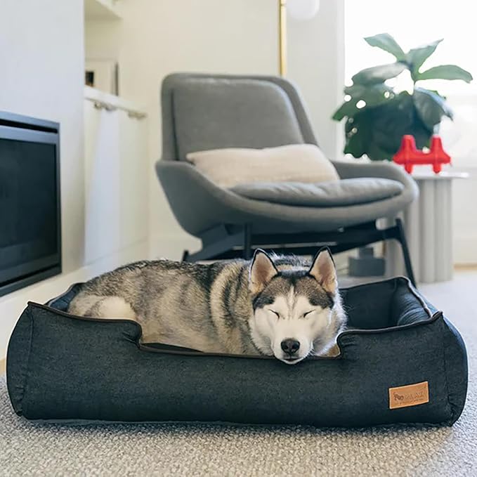 P.L.A.Y. Pet Lifestyle and You Denim Brown Lounge Bed for Dogs