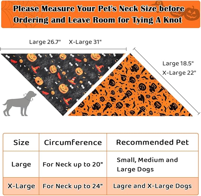Vivifying Halloween Dog Bandanas 2 Pack