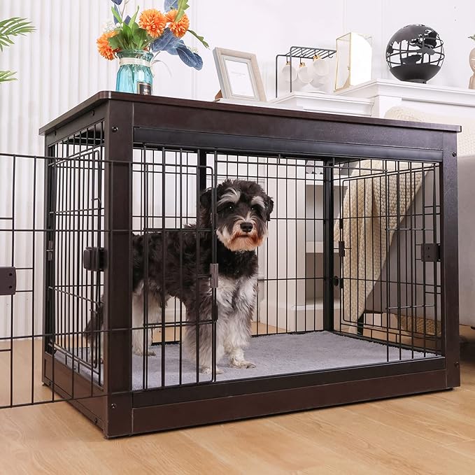 37.8 x 23.6 x 27.1 Inches Dog Crate Furniture Style for Small Medium Pets