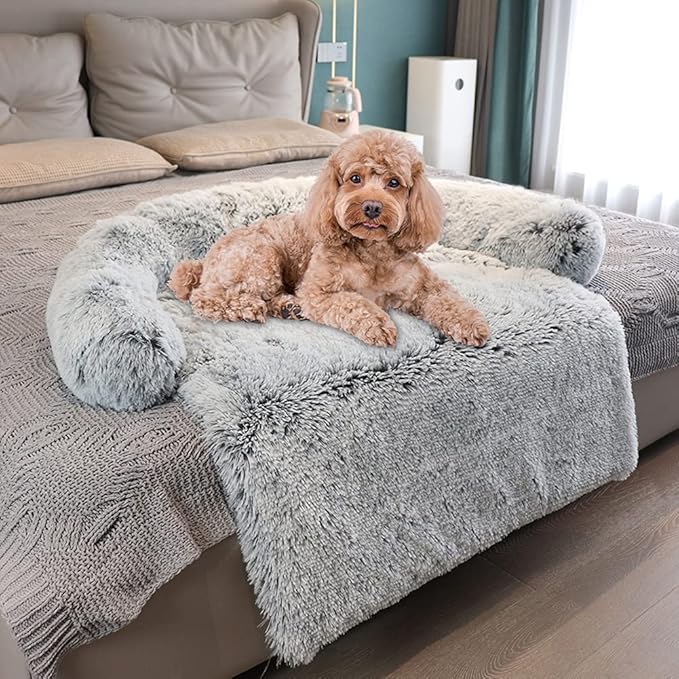 Pet Couch Protector for Dog with Memory Foam Neck Bolster