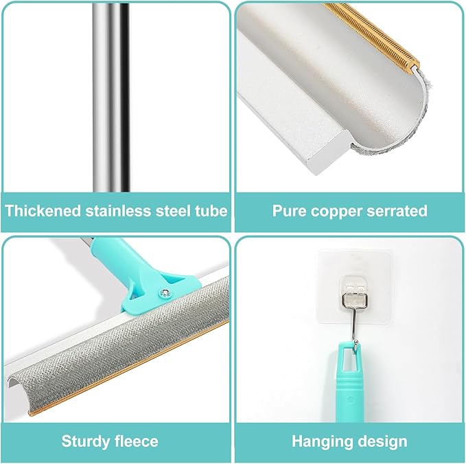 Carpet Rake for Pet Hair Removal 2 in 1 Adjustable